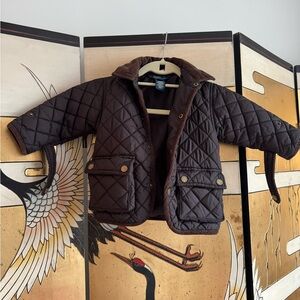 Polo by Ralph Lauren Dark Brown Quilted Kids Puffer Jacket
